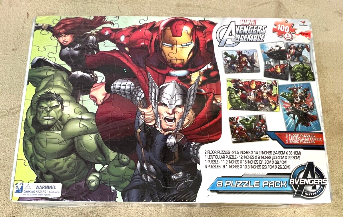 Marvel Avengers Assemble 8 Puzzle Pack - Sealed Floor Puzzles