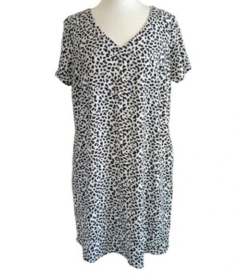 apt 9 black and white dress Dress Casual Short By Apt 9 In Animal Print, Size: L – Clothes Mentor  Perrysburg OH #125 main image 1