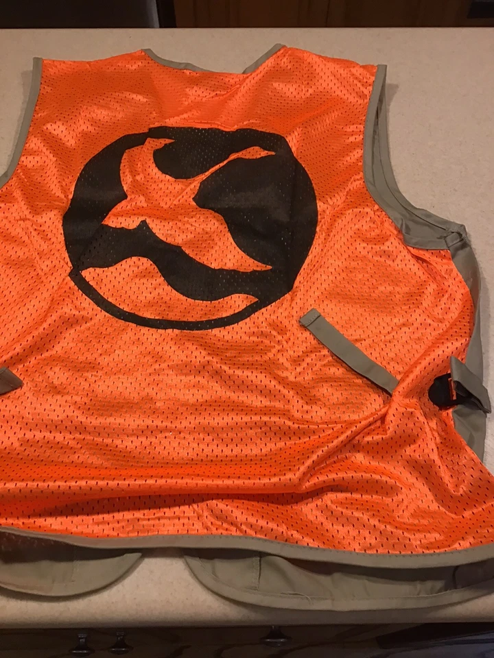 Gander Mountain Mens medium Zip Up Fishing Hunting Guide Vest Jacket Orange NEW - Image 4 of 4