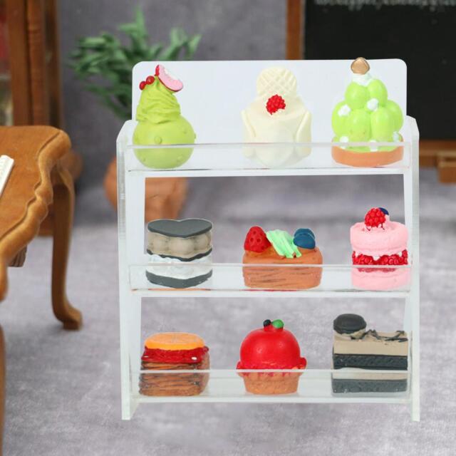 Dollhouse Cake Cabinet 1/12 Scale Versatile kitchen Cupboard Model Toys