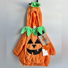 Baby Hyde Eek Pumpkin 6-12 M Hoodie Halloween Costume Jack O Lantern Orange