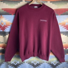 VTG 90s Newsday Newspaper Long Island New York Maroon Crewneck Sweatshirt Men XL