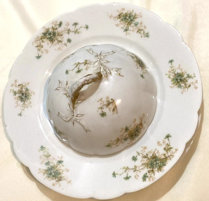 Theodore Haviland Limoges Covered Butter Dish w/ Strainer and Plate Set