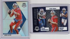 2 * JOSH ALLEN * 2020 MOSAIC SILVER REFRACTOR HOLO + FLEA FLICKER INSERT 