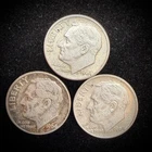 90% Silver - 1964 Roosevelt Dime - 3 Dimes - Circulated Condition - 05-24