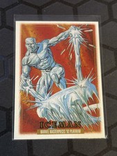 2024 SkyBox Marvel Masterpieces 92 Platinum Iceman #40 Leather