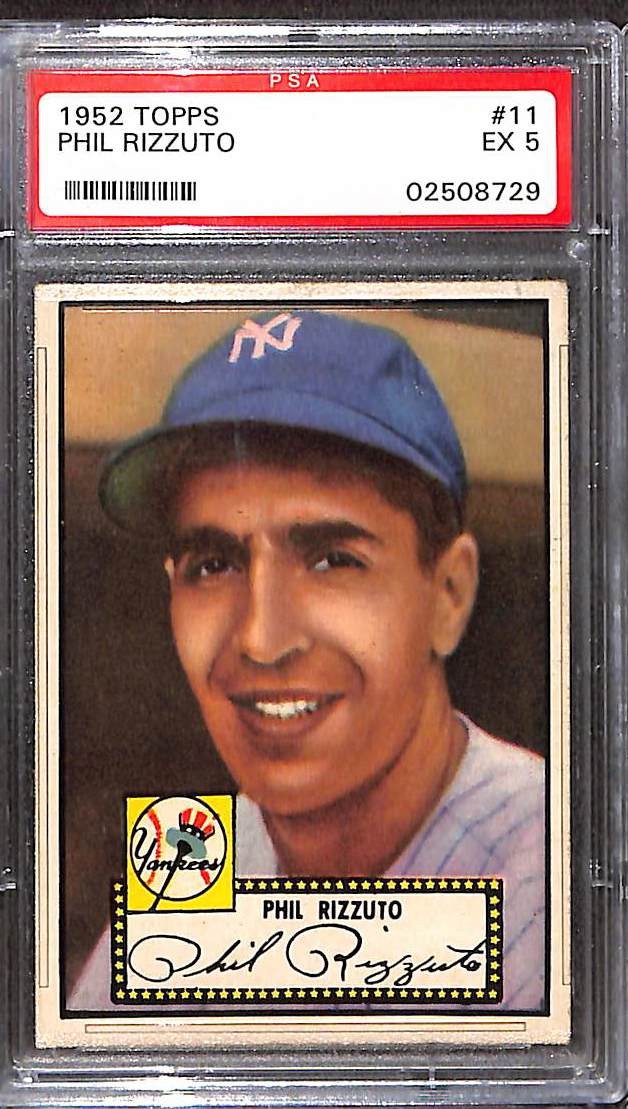 1952 Topps #11 PHIL RIZZUTO PSA 5 EX 02508729 