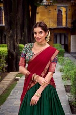 WEAR BRIDAL DESIGNER INDIAN WEDDING BOLLYWOOD WOMEN LENGHA PARTY LEHENGA CHOLI