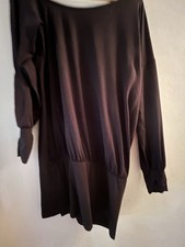 ASOS 12-14 Black Mini Dress With Long Sleeves ,good Condition