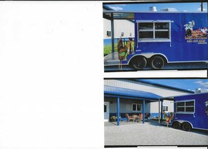 Freedom Concession Food trailer 14’ X 8’.5 “with 5 ft porch 3Bay Sink