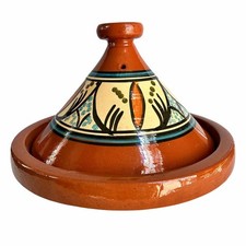 Tajine XL 35 cm in Terracotta Dipinta a Mano – Pentola Tradizionale Marocchina