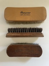 Lot of 3 Vtg Horse Hair Shoe Shine Brushes Hanover Empire The Professional