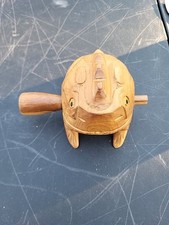 Vtg. Handcrafted RRRibit Wooden Frog Percussion, Musical Instrument