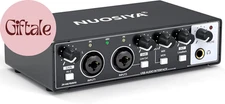 USB Audio Interface for PC Computer Recording Music, Guitar Audio Interface for