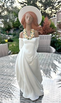 Extra große Lladro 2406 Dawn Vintage Porzellan Figur in Gres - SELTENER FUND!