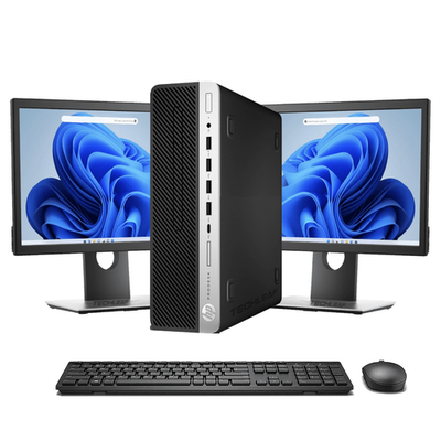 HP Desktop PC i7 8th Gen, up to 64GB RAM, 4TB SSD, Dual 24