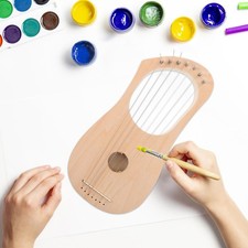 7 String Wooden Lyre Kit Build Your Own Musical Instrument