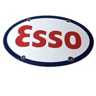 Vintage Esso Porcelain Gasoline Sign - Gas Motor Oil Service Pump Sign