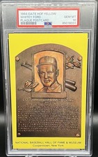 National Baseball Hall of Fame HOF Yellow Plaque Postcard PSA 10 Whitey Ford