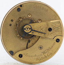 WALTHAM No. 1, 18s 7j 5851998 GRADE POCKET WATCH MOVEMENT, FOR REPAIR NB