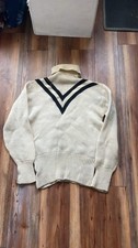 1930s-50s collegiate sweater turtleneck true vintage wool knit white crewneck