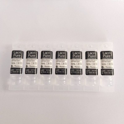 Menicon Lacri Pure Saline Rinsing Insertion Solution 5ml (7 Pack) Exp Jan 2028