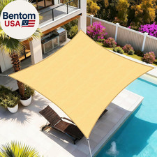 Sun Shade Sail, 16'X20' Sand Rectangular, Curved Edged Commercial Grade 185GSM P