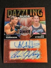 KAYLA HARRISON CRIS CYBORG 2025 LEAF METAL WOMEN OF SPORT 4/4 DUAL AUTO MMA🔥