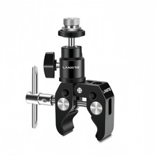 Lanxire Microphone Clip Mic clamp with Adjustable Ball Head and Black