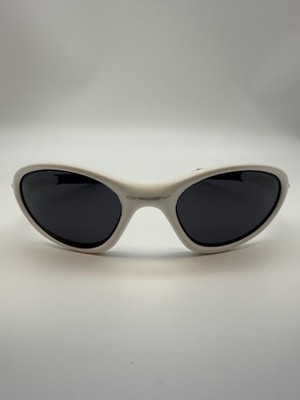 Vintage Oakley Straight Jacket Sunglasses White Frame Black Lenses Authentic