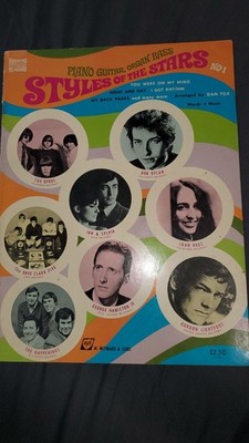 Styles of The Stars #1 1967 Songbook Bob Dylan The Byrds Piano Guitar Bass Organ
