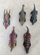 DINOSAUR CARS Lot of 5 Pull Back  Go Mini Push Vehicles Plastic Unbranded