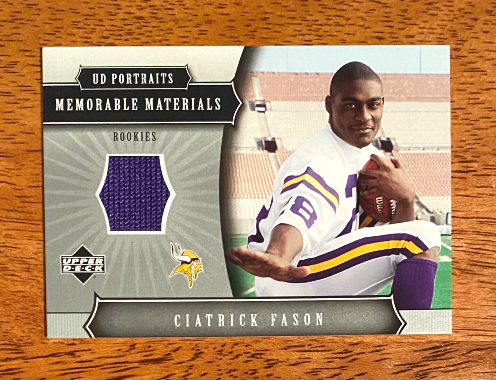 Ciatrick Fason Upper Deck Portraits Memorable Materials # Material Memorable