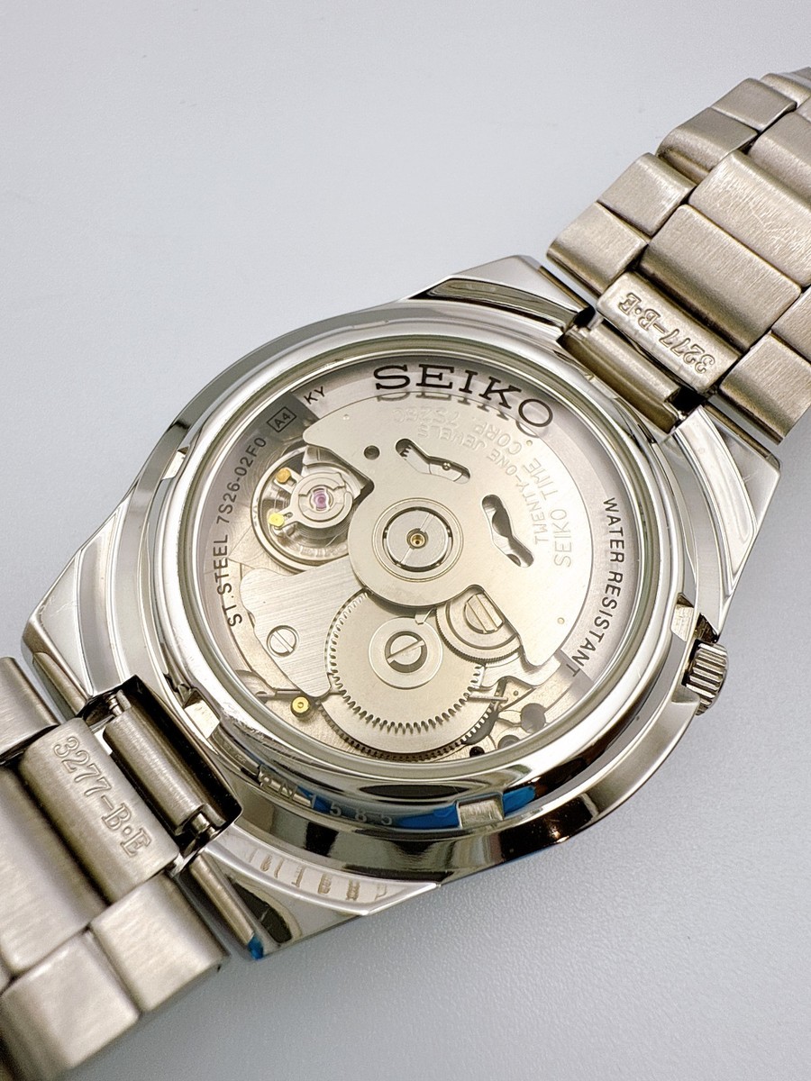 SEIKO 5 7S26-02F0 Men's Automatic Black Dial Watch Japan - Rank S