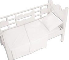 Andy  Helen 3/110 Sopra Lenzuolo Letto Bianco. Per lettino con sbarre 100% co