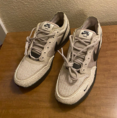 Nike SB Zoom Pogo Low Top Skateboarding Sneakers Lace Up Beige Black Men