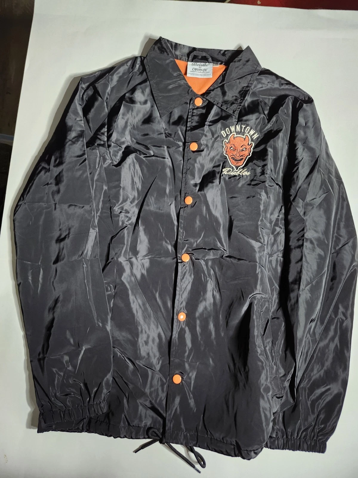 NEW Creepy Co. Beistle DIABLO Coach Button Up Snap JACKET Medium Devil Halloween image 1