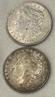 Lot 2 Morgan Silver Dollars 1921 Philadelphia Estate 90% Silver VF AU