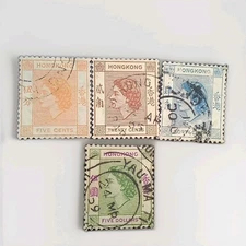 Early 1950s Hong Kong England Queen Elizabeth Stamps Multiple Denominations