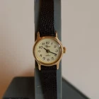 Vintage NOS Gold Toned Women’s TIMEX Watch-Brown 7.5” Band Runs New Batt