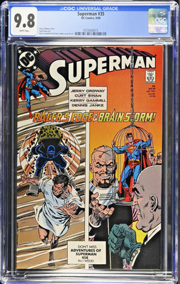 Superman #35 CGC 9.8 NM/MT ( 1989 DC COMICS)  ️ White Pages HIGHEST GRADE JLA