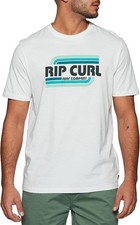 Camiseta gráfica Rip Curl Surf Revival para hombre XL blanca ropa de surf calce estándar informal