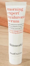 thisworks~Morning Expert Hyaluronic Serum~15ml / 0.5 fl oz~Travel Sz~NWOB~Sealed
