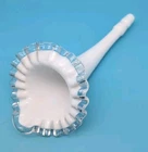 *HORN ONLY* Vintage Replacement for FENTON Silver Crest Milk Glass Epergne 10"
