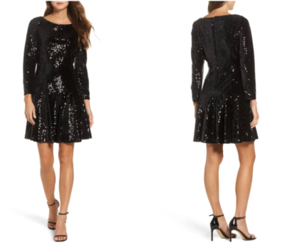 eliza j sequin velvet dress Eliza J Sequined Velvet Mermaid Gown