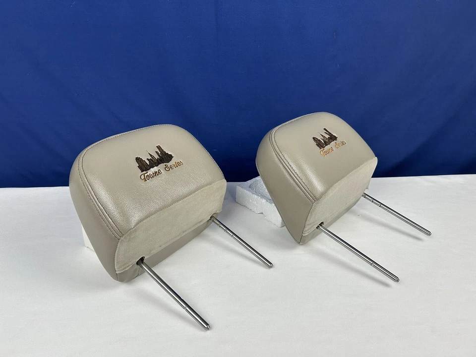 2003 - 2008 Mercury Grand Marquis Front Leather Head Rest Set Beige OEM RARE! - Изображение 4 из 4