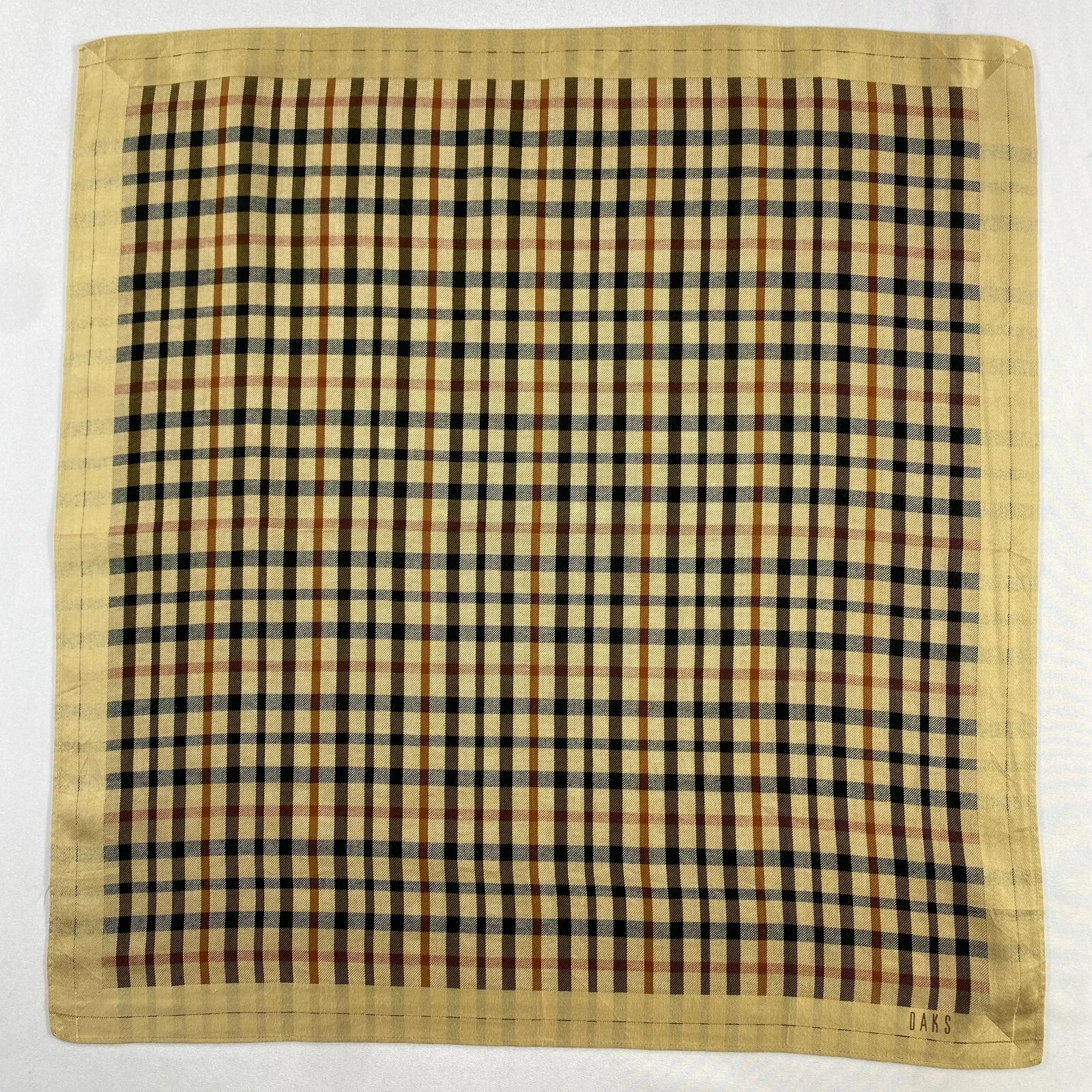Vintage Daks Handkerchief Pocket Square Bandana Neckerchief