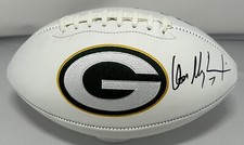 Green Bay Packers DON MAJKOWSKI Signed White Panel Replica Football AUTO - BAS
