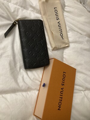 Louis Vuitton M61864 Monogram Empreinte Zippy Wallet - Black for 