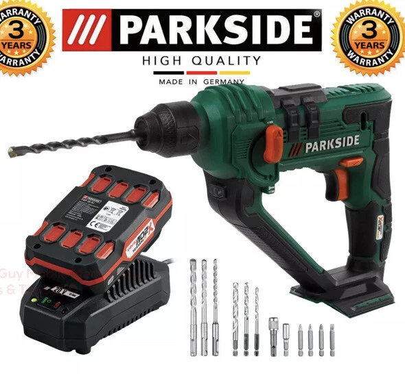 CORDLESS HAMMER DRILL 20V BATTERY AND CHARGER INCLUDED Parkside